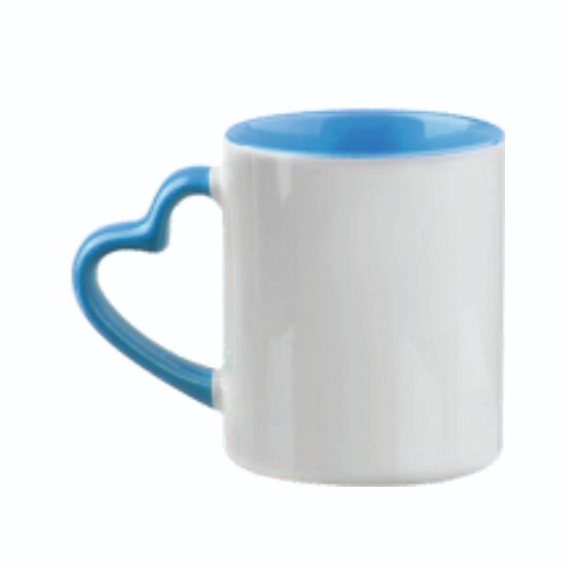 ספל קרמיקה ידית לב — תכלת 11oz