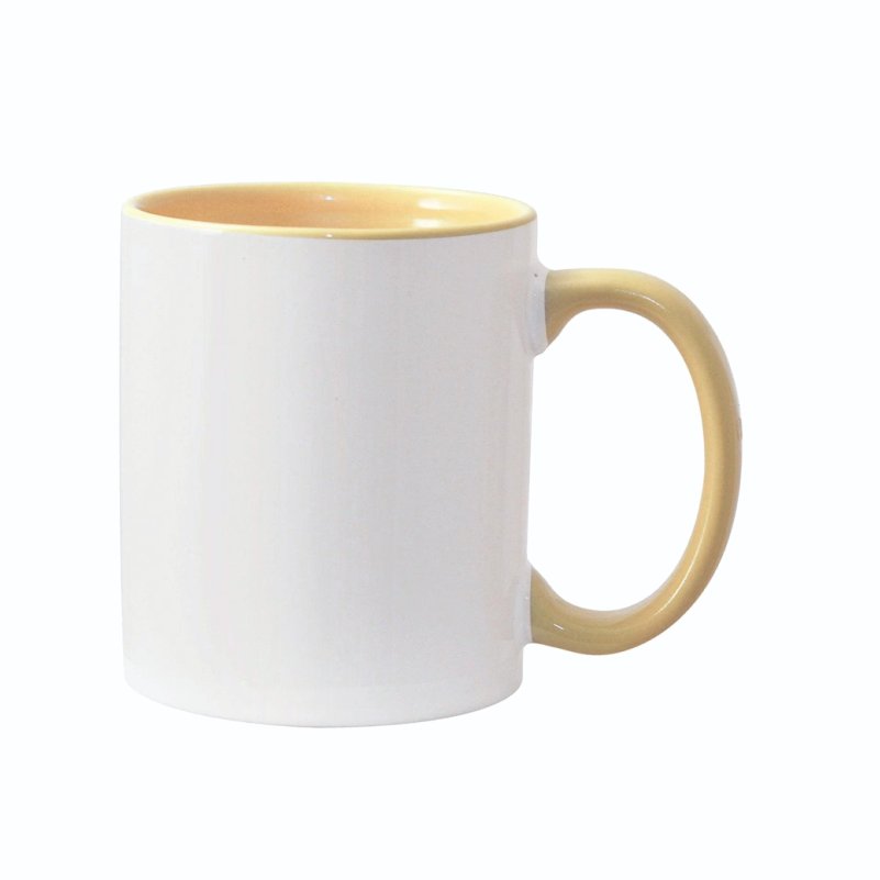 ספל קרמיקה צבעוני 11oz — צהוב