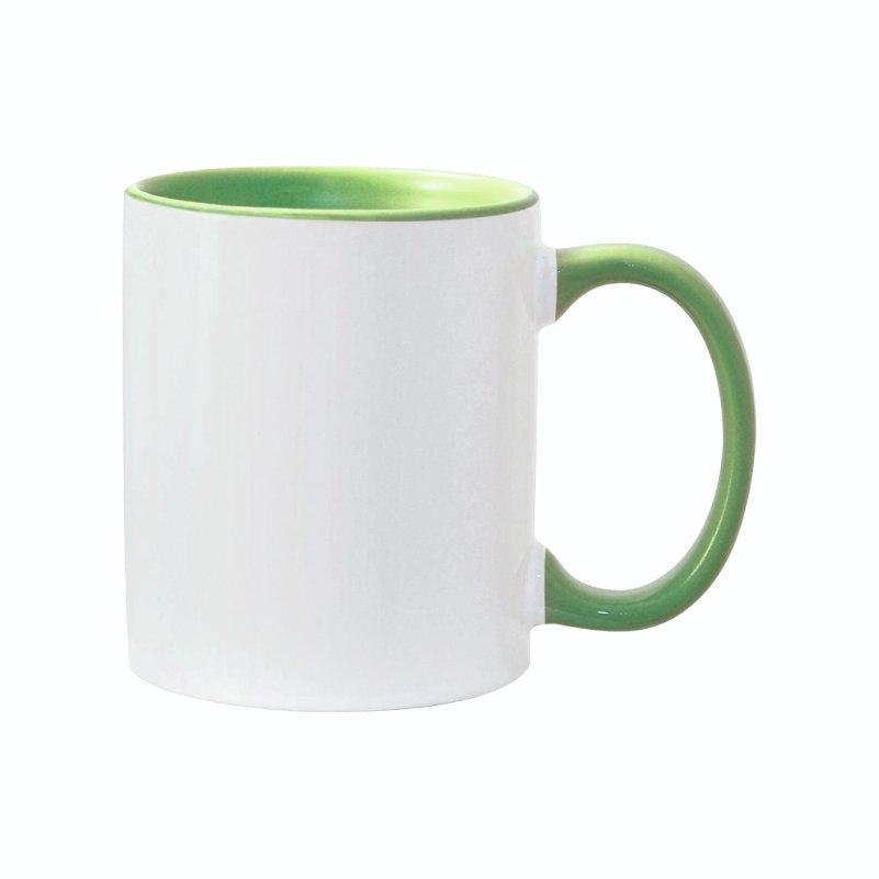 ספל קרמיקה צבעוני 11oz — ירוק בהיר