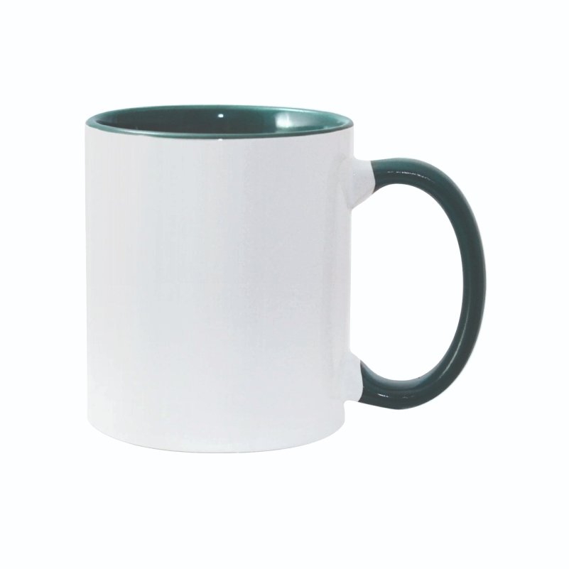 ספל קרמיקה צבעוני 11oz — ירוק כהה