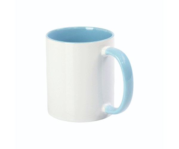 ספל קרמיקה 11oz לסובלימציה לבן/כחול בייבי