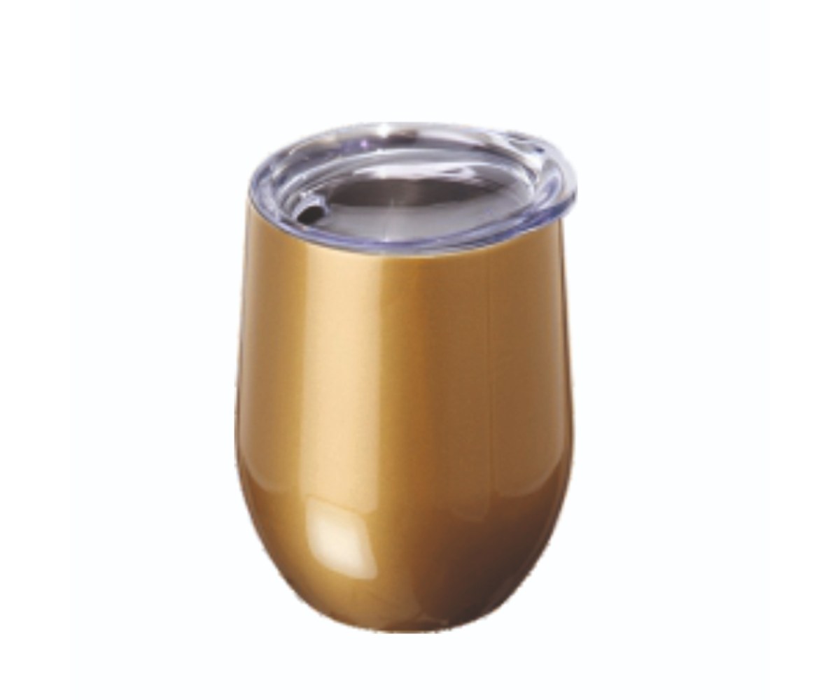 כוס יין נירוסטה 12oz — זהב